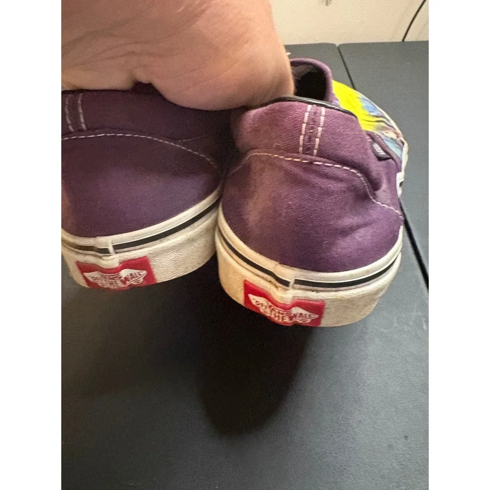 Vans Classic Slip-On Tie Dye Sunburst Purple Yellow Mens 10.5 Womens 12 Sneaker